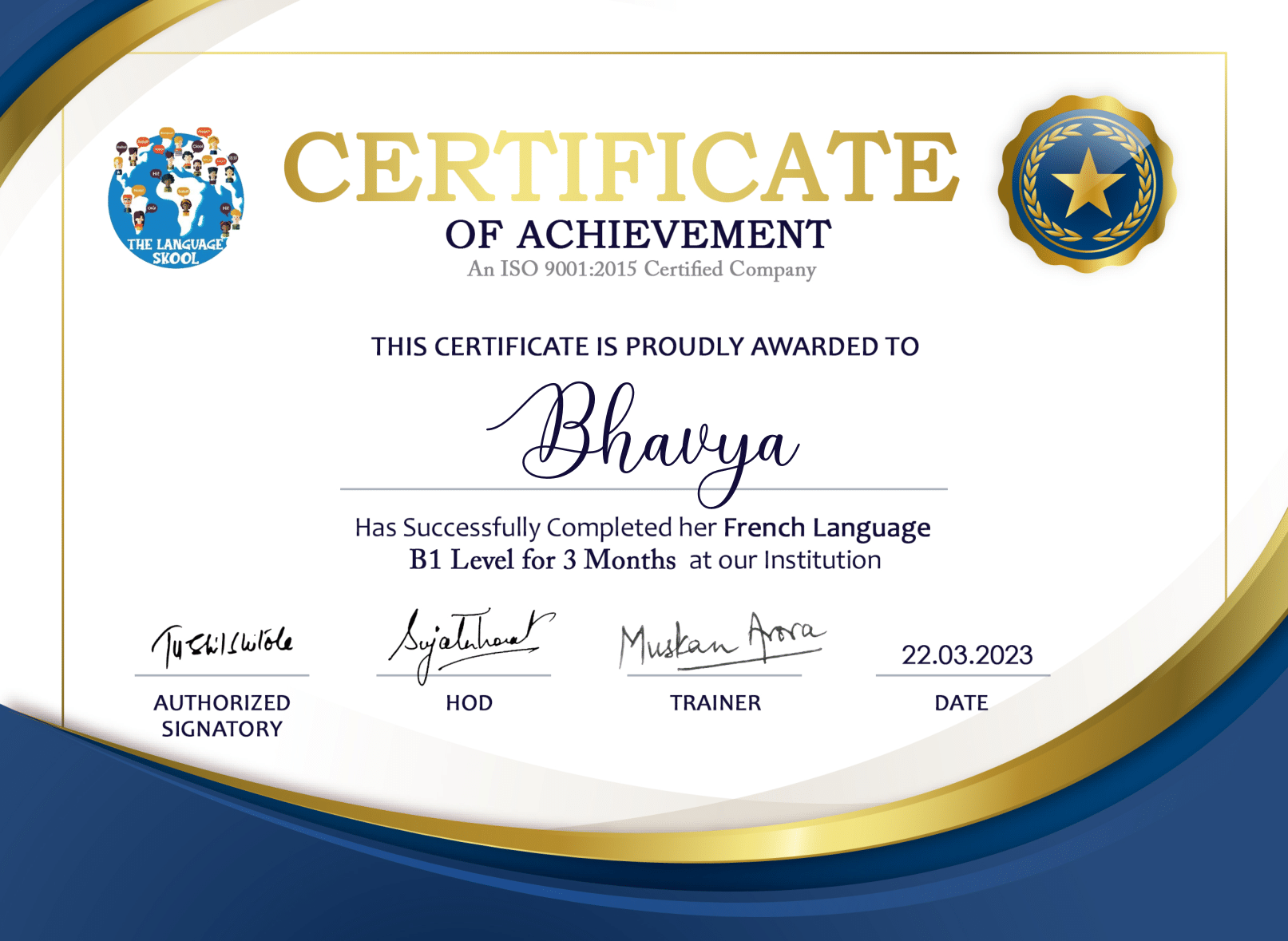Our Certification
